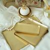 Gold Brass Storage Tray Serving Platter Decorators Brushed Metal Tableware/Plate Jewelry/Cosmetics/Candy/Food Makeup