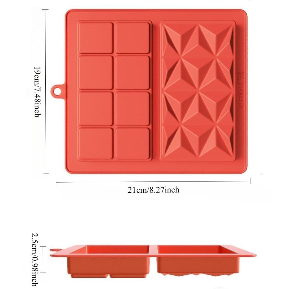 1Pcs Dubai Chocolate Mold Bar Pistachio Chocolate Bar Silicone Thick Mold for Filling Bars, Large Candy Bar Mold for Filling