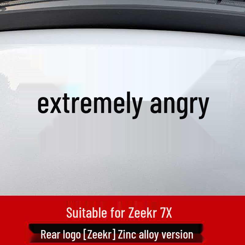 Zeekr 7X Metal Sport Black Warrior Rear Emblem Car Decal