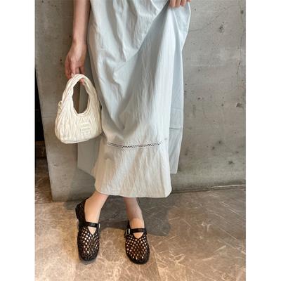 2025 New Fashion Flat Bottom Hollow Handwoven Single Shoes Women's Shoes