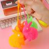 Luminous Glowing Ball Fluffy Bunny Stress Ball Soft TPR Fidget Toy with Color-Changing Lights Sensory Decompression Gadget for Kids Adults