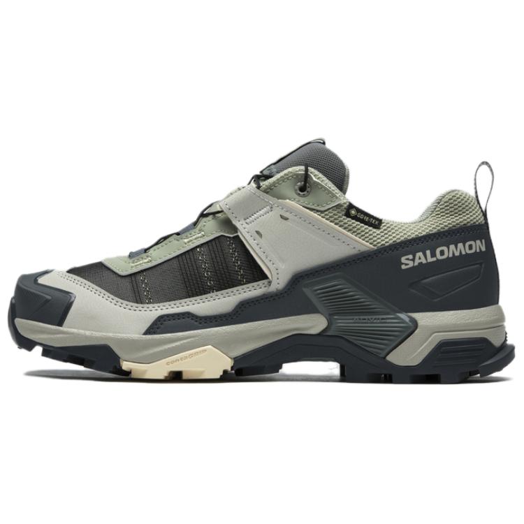 SALOMON X Ultra 5 Gtx Stylish Comfortable Slip Resistant Durable Support Low Top Hiking Shoes Women Hiking Shoes Seaweed-Green 477263