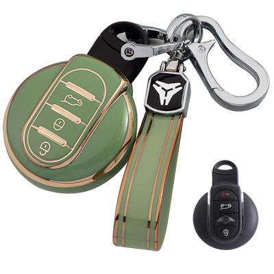 Key Case, For BMW MINI, Smart Key Case, Key Cover, TPU, Key Holder Designed for BMW MINI Mini Mini, Green
