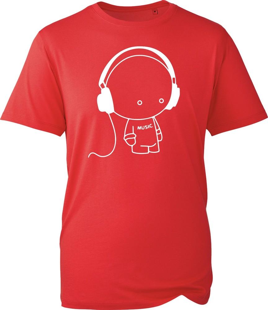 Music Character T Shirt Unisexs Funny Headphones Graphic Tee DJ Audio Gamer Top New S