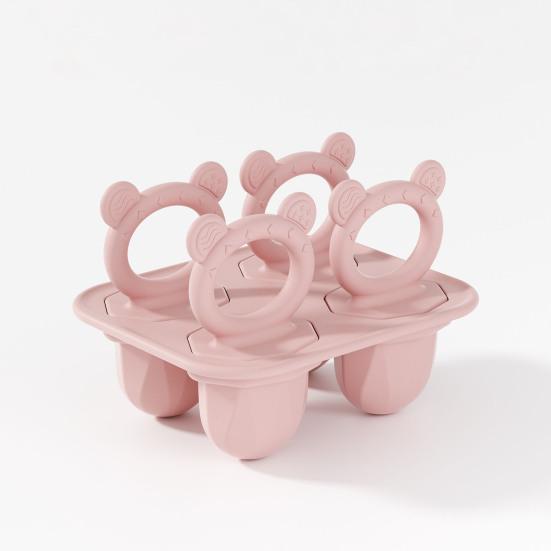 Silikon Baby Tenningsispinneform BPA-fri Fryserbrett for Frukt Yoghurt Tåler Oppvaskmaskin Morsom Tyggeleke