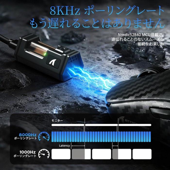 ATTACK SHARK R11Ultra Wireless Gaming Mouse – 49g, Carbon Fiber, 42000 DPI, Bluetooth/Wired/2.4GHz