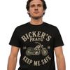 Biker Gebet Bleib Mir Sicher Vintage Motorrad Biker T-Shirt Sommer Baumwolle Kurzarm Rundhals Herren T-Shirt Neu S3XL