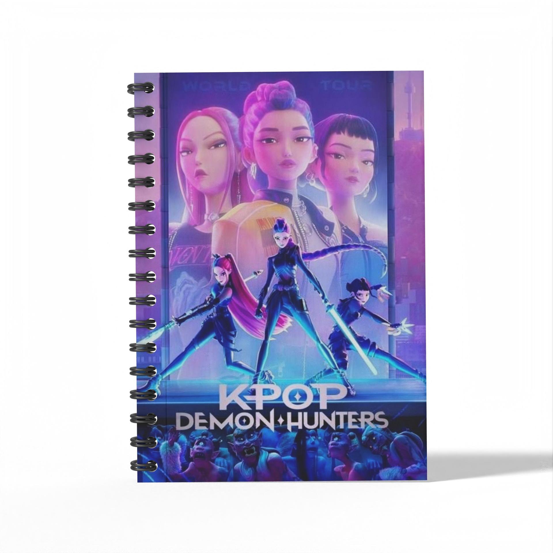 

KPoP Demon Hunter A6 Spiral Notebook Anime Cartoon Huntrix Peripheral Journals Student school Stationery Supplies Birthday Lovely Gift