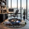 Custom Name All Creatures Great and Small Printed Round Rug Carpet Chair Rug Area Rug Entryway Doormats,for Office Chair Living Room Bedroom Kitchen R