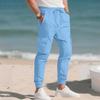 Men's Loose Casual Workwear Trousers, Elastic Waist Drawstring, Lightweight With Pockets, Comfortable And Breathable Trousers