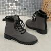 Women's Autumn British Style Matte Thick-Soled Martin Boots - Plus-Size, Student-Friendly, Versatile, Trendy