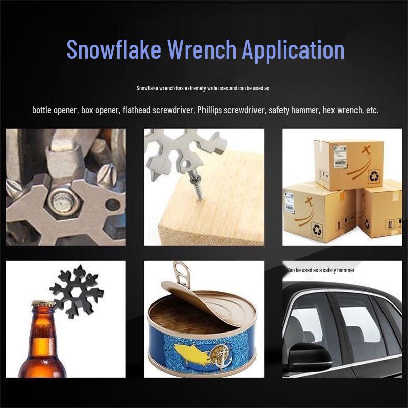 18-in-1 Multifunctional Snowflake Wrench & Screwdriver - Compact Octagonal Tool for Home Use