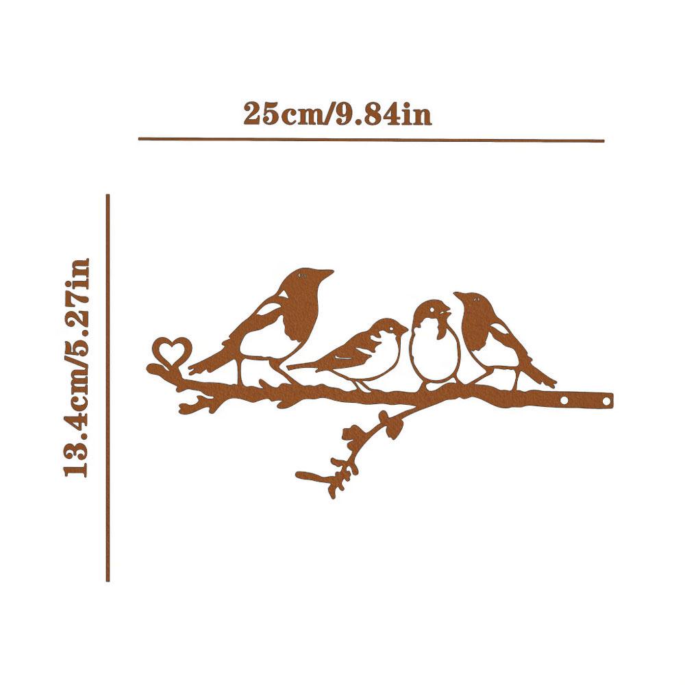 

Стальной силуэт «Четыре птицы на ветке» — добавьте элегантности и изящества в интерьер вашего дома с помощью этого потрясающего настенного искусства из металла. бежевый