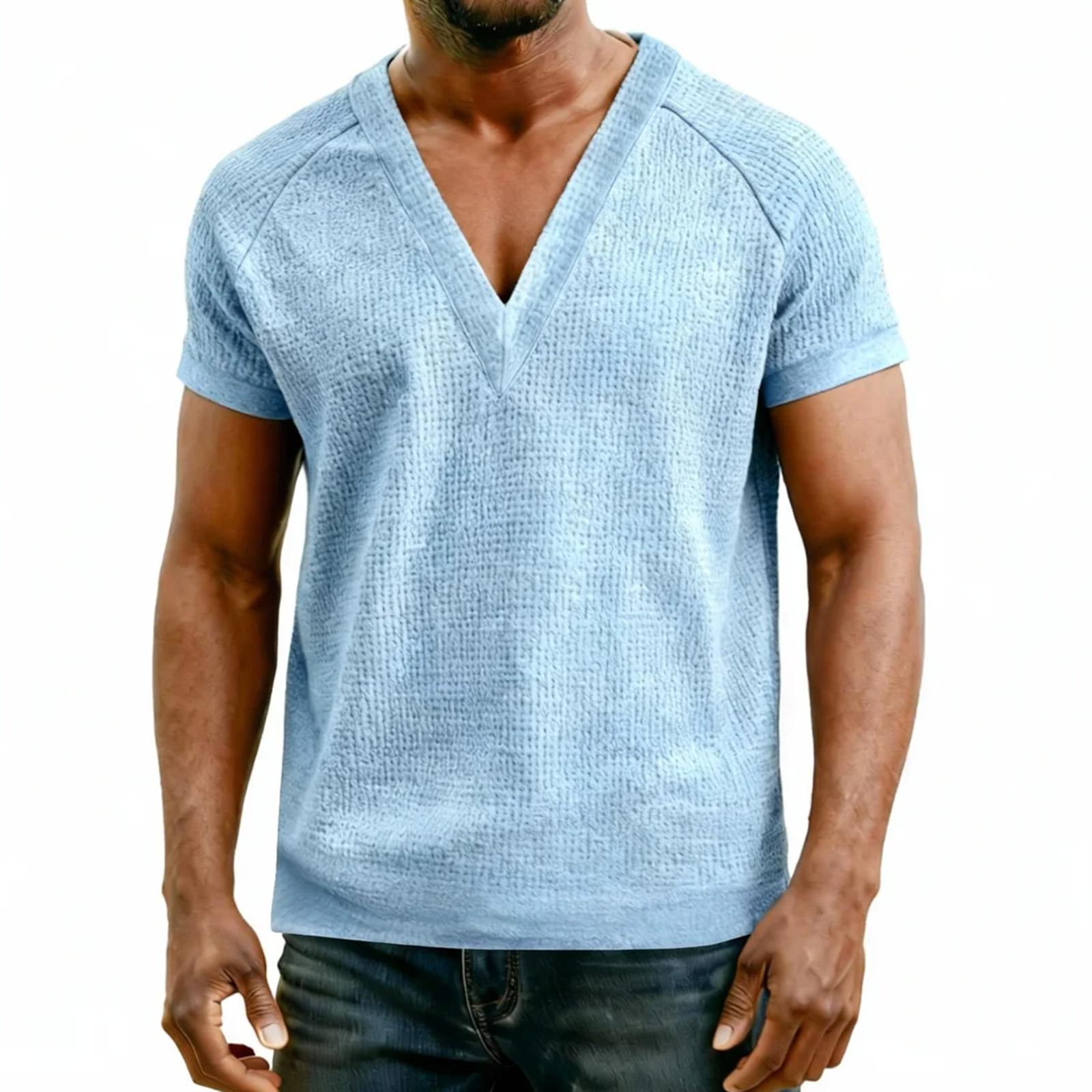 Мужская повседневная рубашка с коротким рукавом S 1680₽