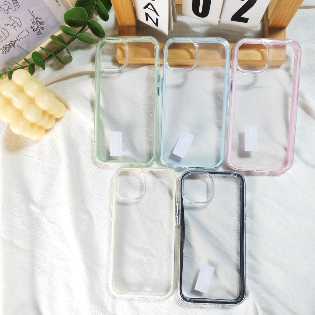 Transparent Colorful Phone Case for Apple 16 14 Pro Max, Shockproof iPhone Protective Cover Customizable
