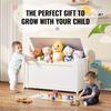 VEVOR Wooden Toy Chest for Kids, Toddler Toy Storage Box with Flip-Top Lid and Safety Hinge