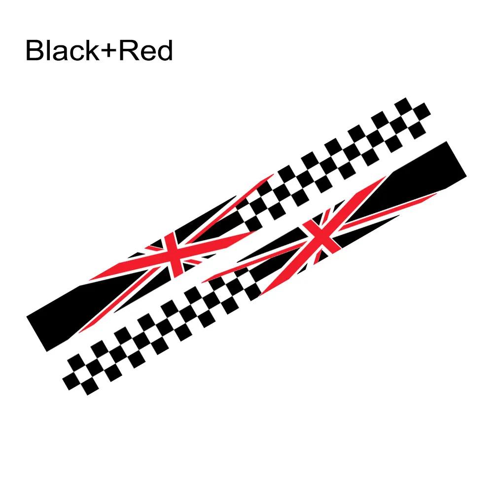 2pcs Union Jack Car Door Side Racing Stripe Decal Sticker For MINI Cooper S One JCW F55 F56 F60 R55 R56 R60 Auto Accessories