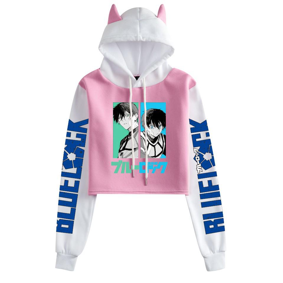 Blue Lock Anime Women's Cat Ear Hoodie - Autumn/Winter Collection