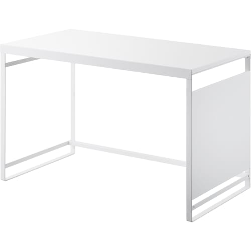 Yamazaki Tower Microwave Rack with Steel Panel, W75, White, W75 x D37.4 x H46.7cm, Microwave Stand, Kitchen Rack, Model 1483