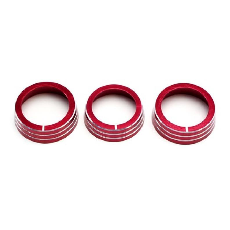 Red Aluminum AC Climate Control Ring Knob Covers For VW MKVI MK6 Golf GTI Jetta