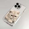 Cute cat TPU transparent phone case suitable for iPhone 17 16 15 14 13 12 11 Pro/Max/Plus anti drop and shockproof back cover