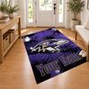 Baltimore Ravens Custom Name Personalized Rug Non‑Slip Doormat Floor Carpet Housewarming Birthday Gift for Family Friends