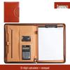 A4 Business Folder with Calculator and Zipper - Sales Manager's Document File Folder