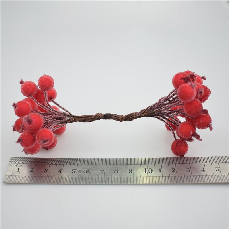 Bright And Festive Mini Christmas Foam Frosted Holly Berry Flower For Your Home