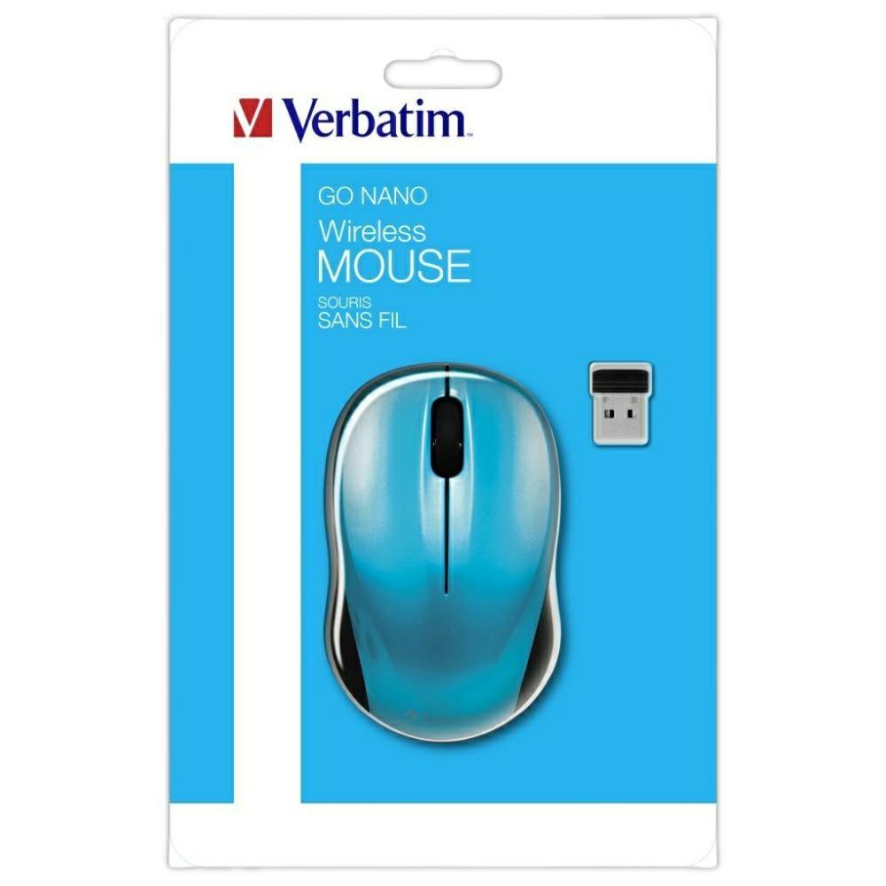 Verbatim Mysz Bezprzewodowa Go Nano1600 Dpi Niebieski/Blue 49044