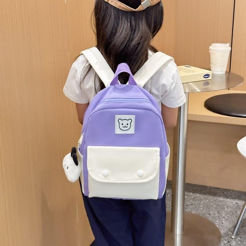 Cute And Simple Nylon Backpack For Kids 2024 Large Capacity School Bag For Boys And Girls
