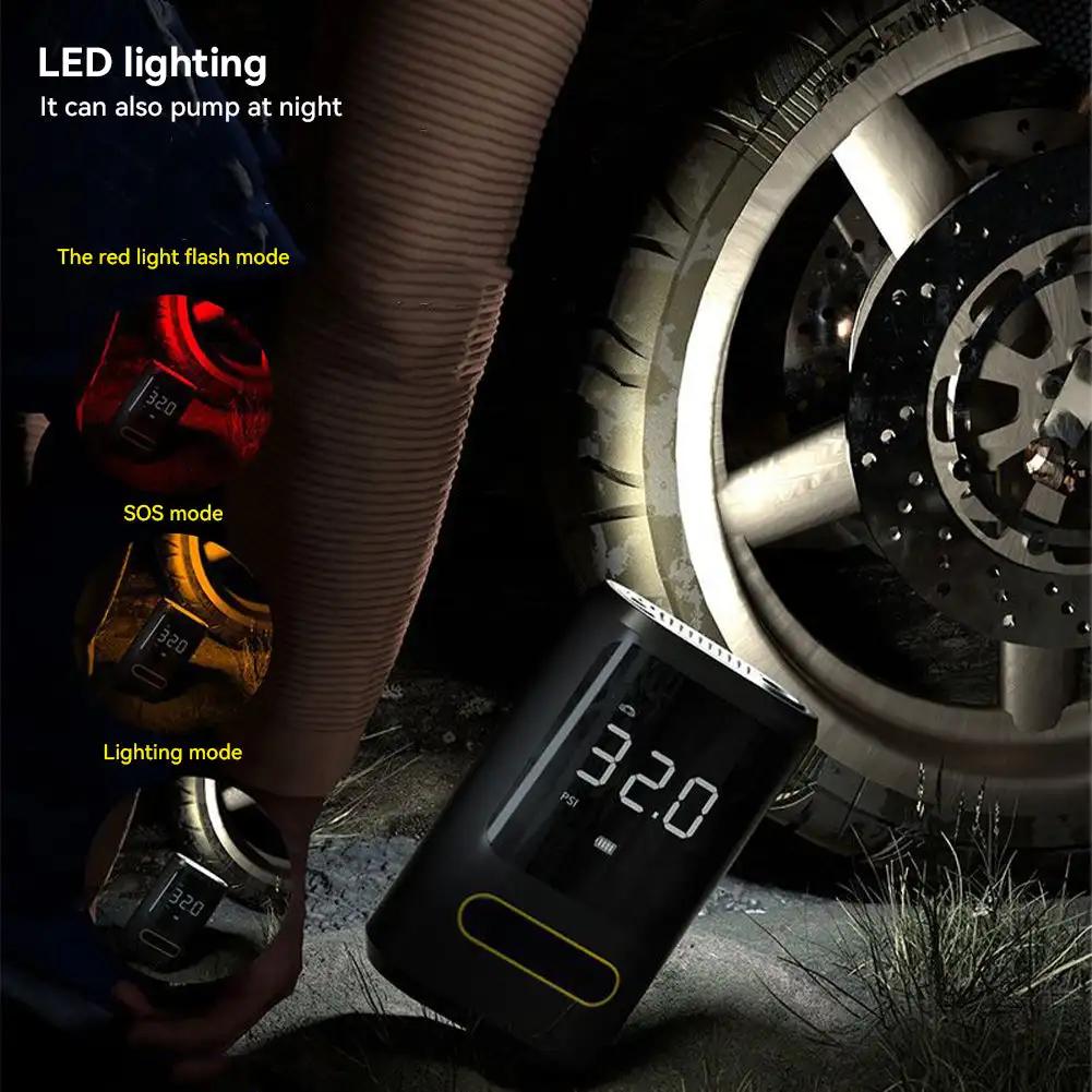150PSI Car Inflator Pump Portable Electric Air Compressor Pump Digital Display Pump for Moto Bicycle Balls and Charger for Phone