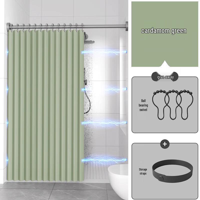

Folding Bathroom Shower Curtain