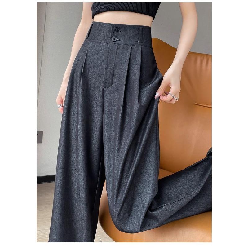 Damen Weiche Jeanshose Hohe Taille Weites Bein Dünn Bequem Frühling Sommer Freizeitkleidung Hose