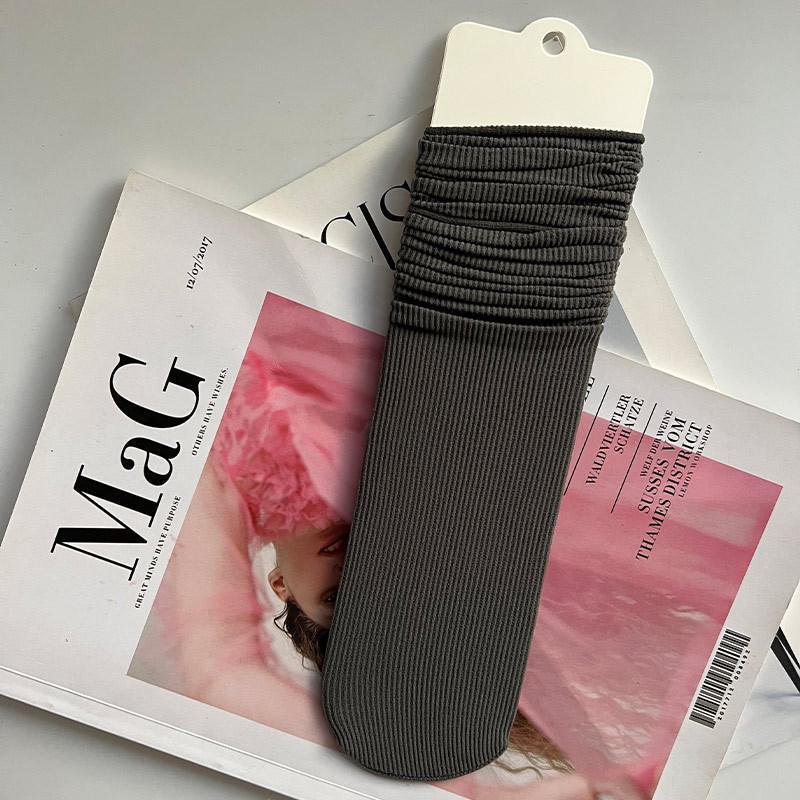 

Носки Morandi Solid Color Summer Ice Mid-Tube — тонкие, дышащие, в японском стиле для женщин One Size