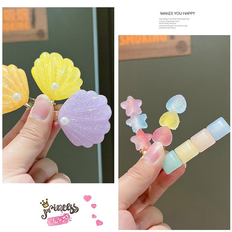 Heart Shape Cute Baby Hairgrips Korean Metal Butterfly Child Hair Accessories Flower Kids Hair Clips for Thick Hair