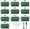 Seedling Pots (Set of 10), Seedling Trays, Seedling Boxes, 12-Hole Seedling Trays, Seed Germination and Seedling Cultivation Set, Seed Sowing House, S
