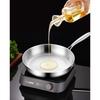 The stainless steel frying pan is non-stick, durable, lightweight, dishwasher safe, and non-toxic. (26cm)