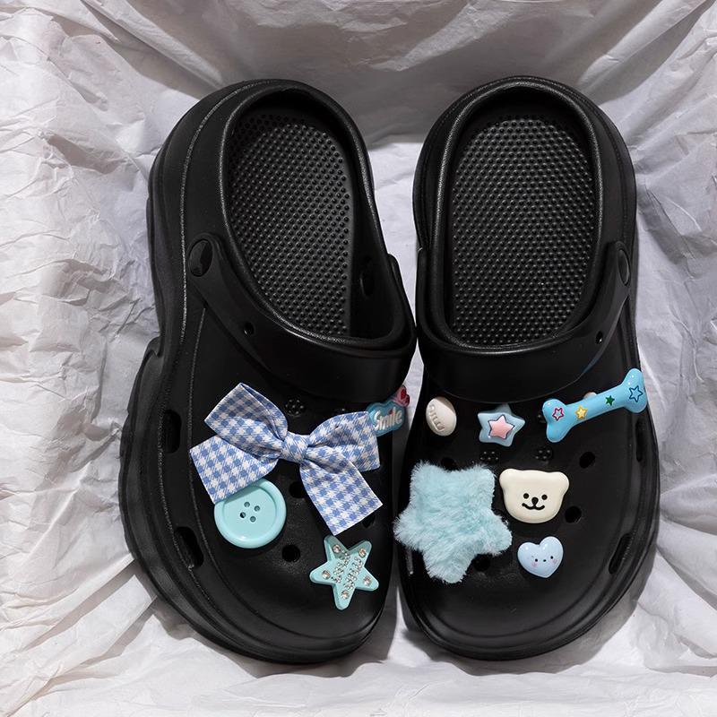 Women's Chunky Height-Boosting Odor-Resistant EVA Beach Sandals - Trendy Summer Baotou Slippers