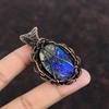 Azurite Malachite Copper Pendant Wire Wrapped Gemstone Pendant Copper Jewelry Handmade Pendant  Wire Wrap Jewelry Wedding Gift Healing Stone