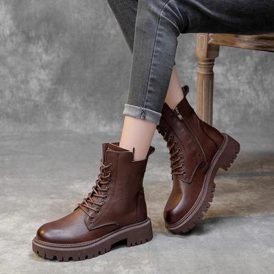 Women's British-Style Thick-Soled Knight Boots - 2024 Winter Korean Velvet Edition
