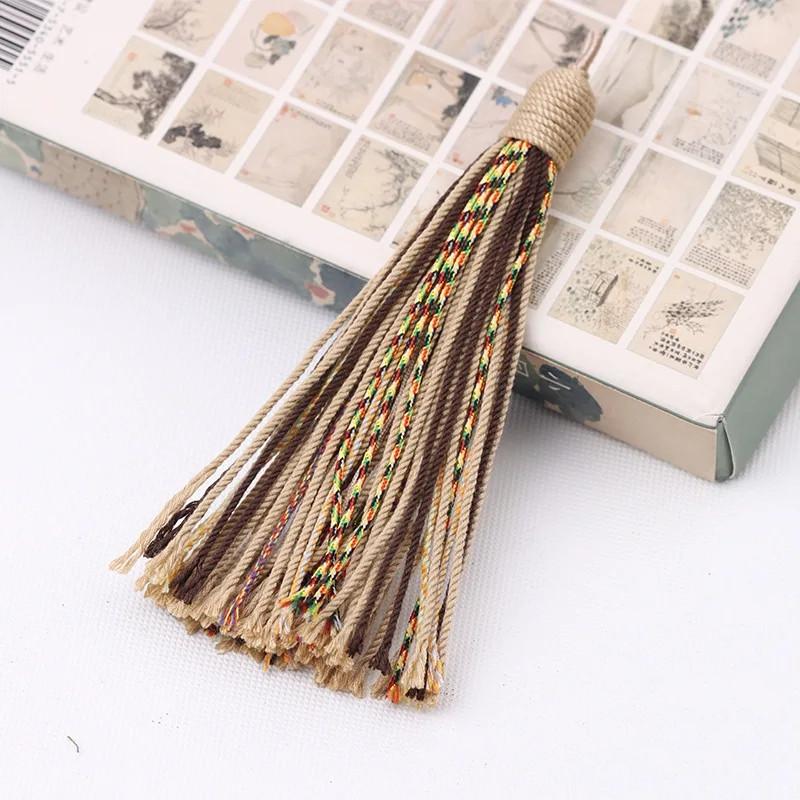 Beautiful Colorful Tassels 12cm Handmade Thick Cord Multi-purpose Tassels Handicrafts Keychain Ornament