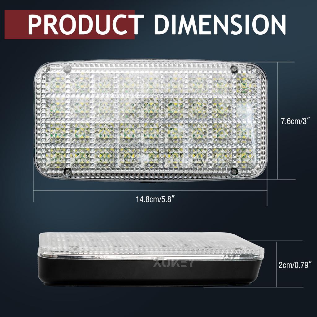 Car Interior Light Assembly Roof Ceiling Cabin Blinker Lamp Xenon White For Trailer Auto Truck Lorry Camper Tractor Caravan Van