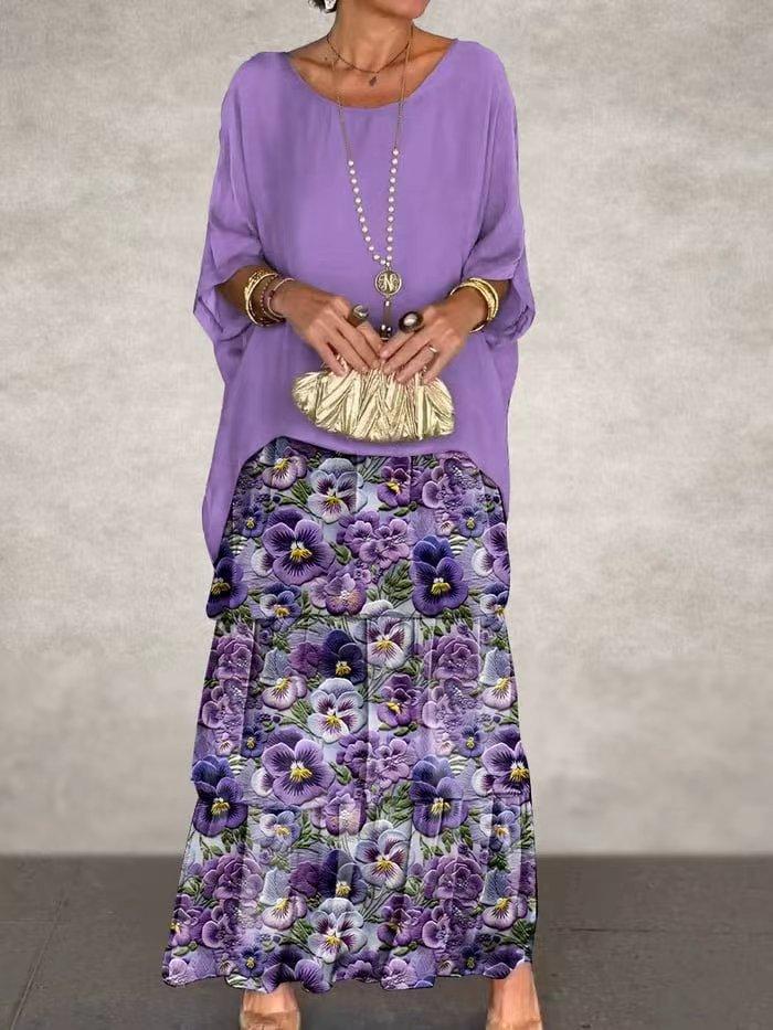 

Женская зеленая многоярусная свободная блузка с подходящим комплектом юбки, многослойный, повседневный бохо-наряд XXL