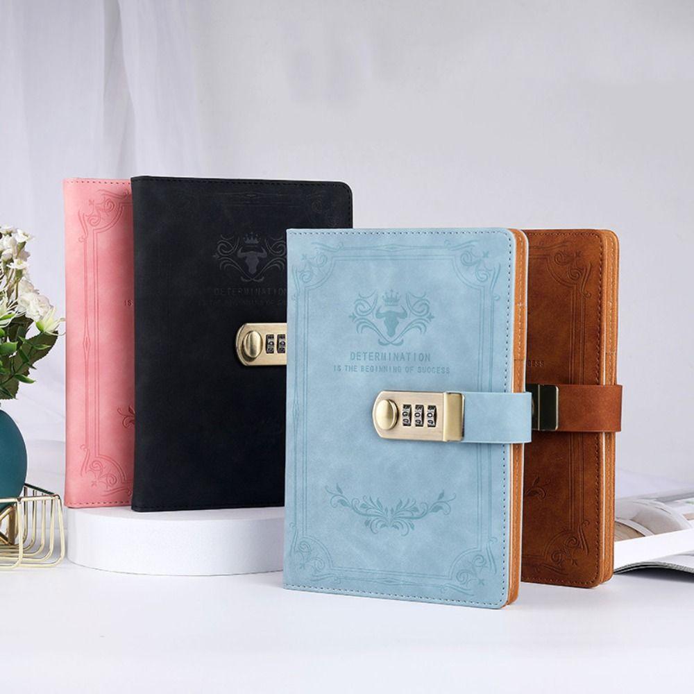 Dazzling Lockable Journal PU Premium Quality Notepad Creative PU Leather Notebook  Office