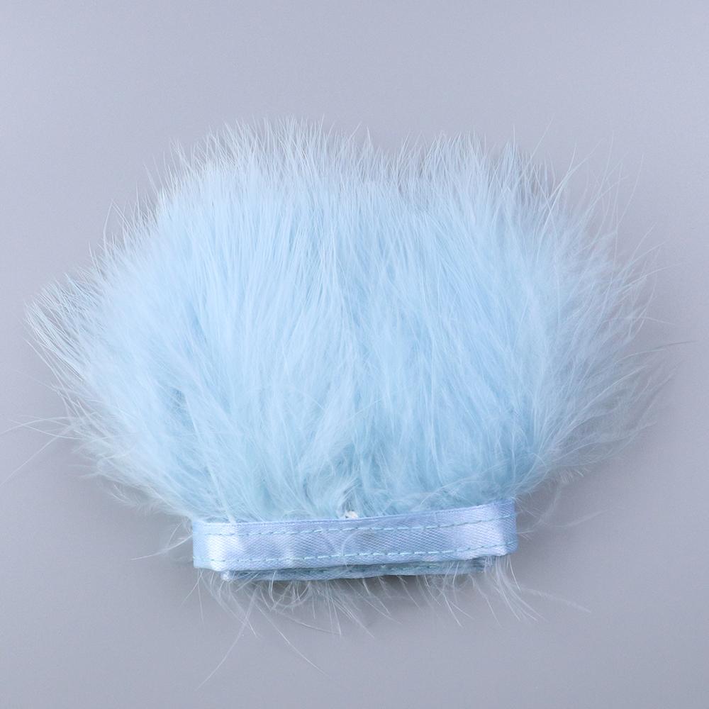 1Meters Furry Turkey Feathers Trim Ribbon White Natural Plumes For Traditional Holiday Dress Sewing Plumas Accessories