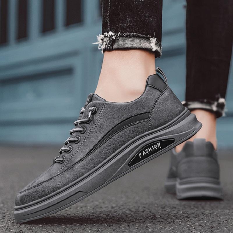 Men's Breathable, Waterproof, and Non Slip Shoes for Spring, Summer, and Autumn, Trendy Casual Leather Shoes