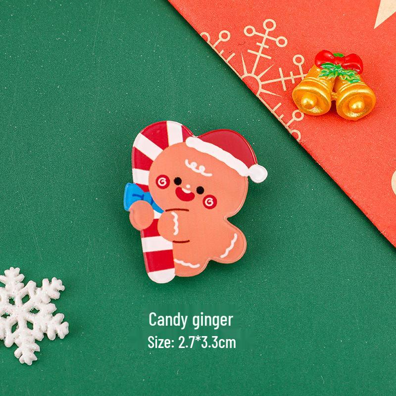 Adorable Christmas Santa Claus Brooch: DIY Student Bag Accessory & Small Gift