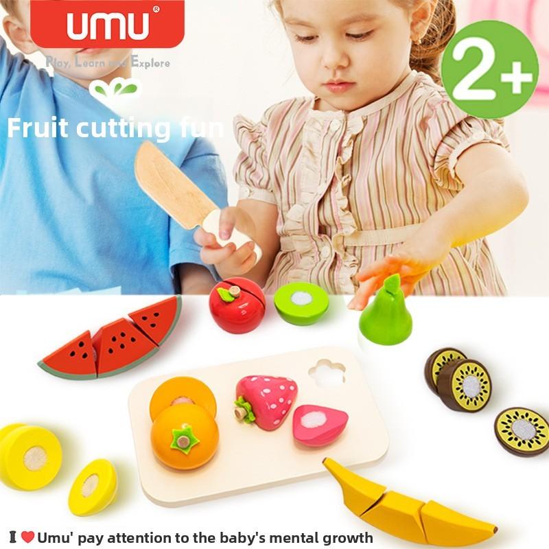 Toy Wooden Kitchen Set Fruits Vegetables Children Pretend Cooking Activities