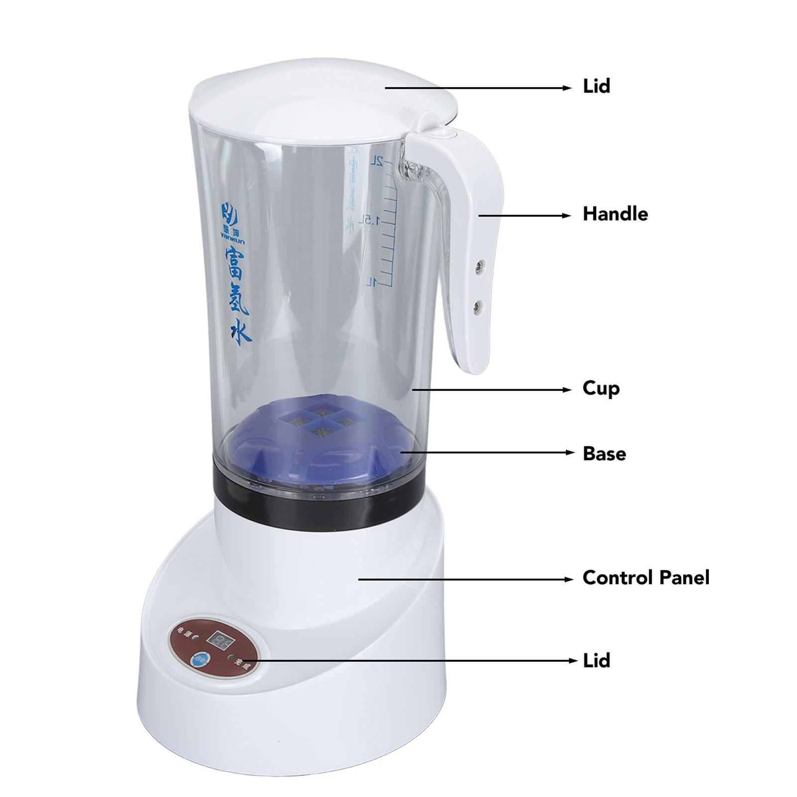 

Кувшин для водородной воды 2 л 600-1000 ppb нескользящий электролизный генератор водородной воды чайник с ручкой для дома с вилкой США us белый