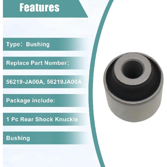 1 Pc Rear Suspension Knuckle Bushing 56219-JA00A 56219JA00A Compatible With Nissan Altima Maxima 2007-2023